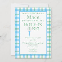 Hole-in One 1st Birthday Party Invitation
