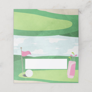 Hole in One Birthday Place Cards, Girl Golf  Place Card