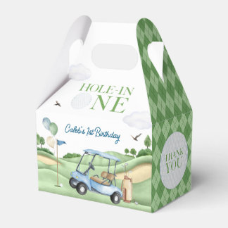 Hole In One Boy Golf First Birthday Par-Tee Favour Box