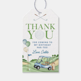 Hole In One Boy Golf First Birthday Par-Tee Gift Tags