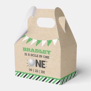 Hole In One Boys Golf 1st Birthday Par-tee Favour Box