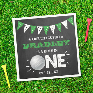 Hole In One Boys Golf 1st Birthday Par-tee Napkin
