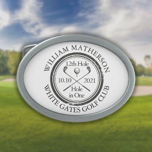 Hole in One Classic Personalised Golf  Belt Buckle