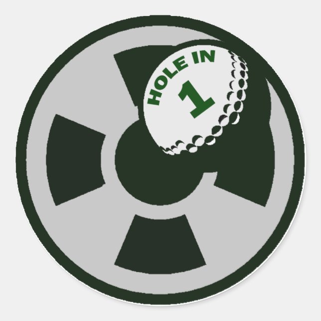 HOLE IN ONE CLASSIC ROUND STICKER (Front)