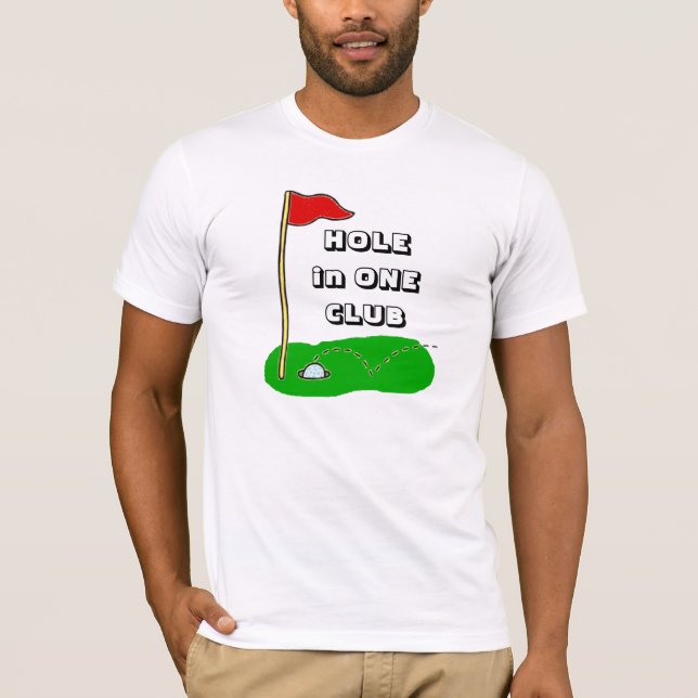 Hole in One Club Personalised Golf T-Shirt (Front)