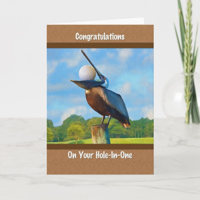 Hole-in-one Congratulations, Golf Card (Front)