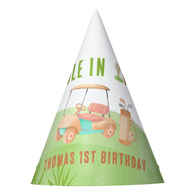 Hole In One First Birthday Party Hat (Front)