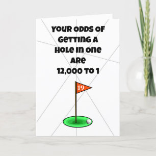 Hole In One Funny Golf Birthday Card