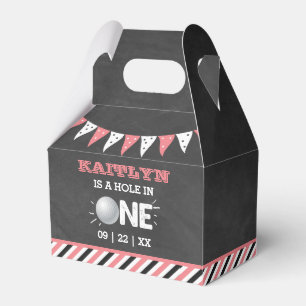 Hole In One Girls Golf 1st Birthday Par-tee Favour Box
