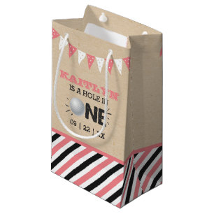 Hole In One Girls Golf 1st Birthday Par-tee Small Gift Bag
