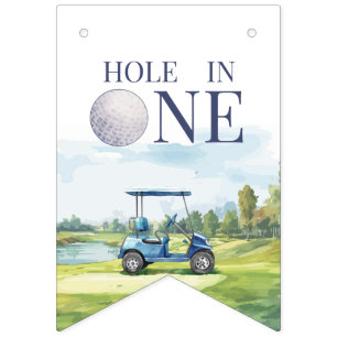 Hole In One Golf 1st Birthday  Bunting