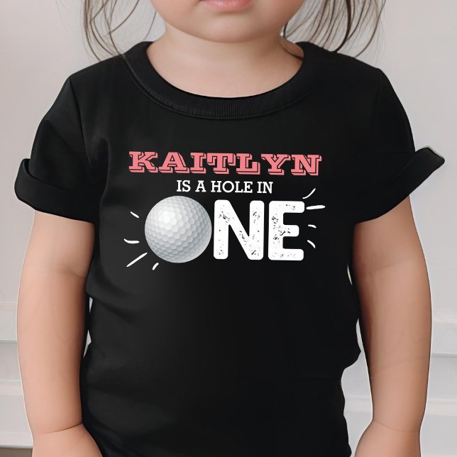 Hole In One | Golf 1st Birthday Par-tee Baby T-Shirt (Creator Uploaded)