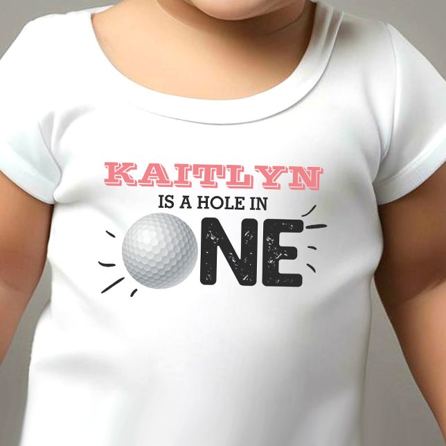 Hole In One | Golf 1st Birthday Par-tee Baby T-Shirt (Creator Uploaded)