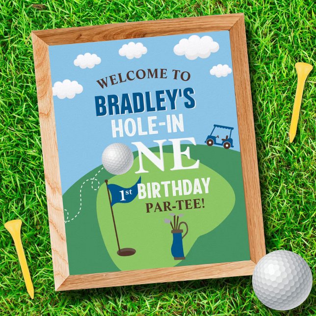 Hole In One Golf 1st Birthday Welcome Sign (Creator Uploaded)