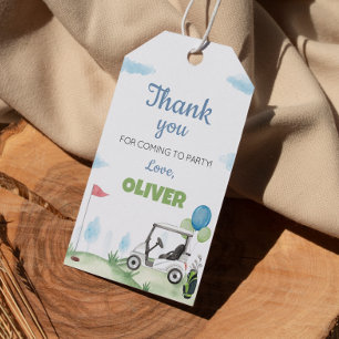 Hole In One Golf Birthday Party Thank You Tag