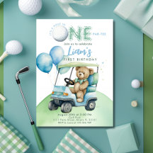 Hole In One Golf Boy First Birthday Par-Tee Bear