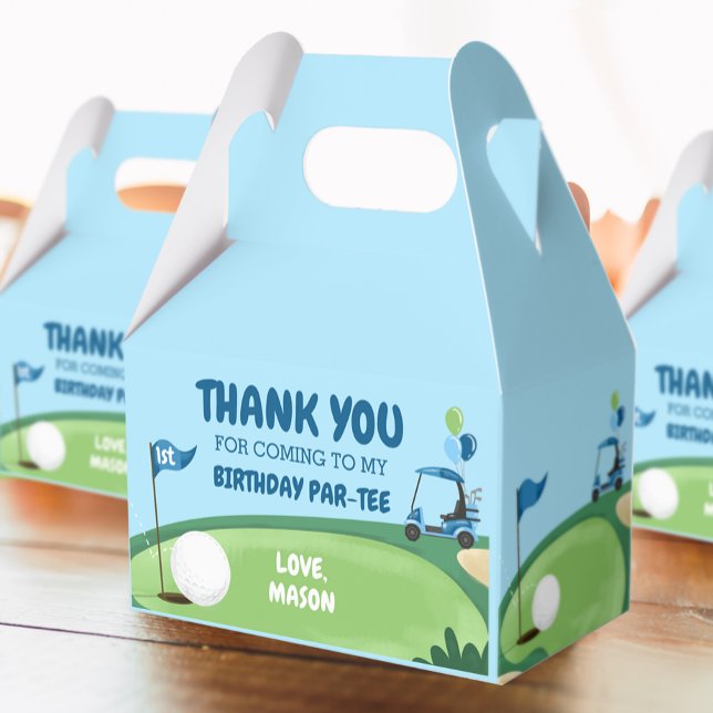Hole In One Golf Boy First Birthday Par-Tee Favour Box (Creator Uploaded)