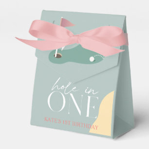 Hole in One Golf Course Girl 1st Birthday Favour Box