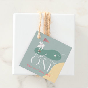 Hole in One Golf Course Girl 1st Birthday Favour Tags