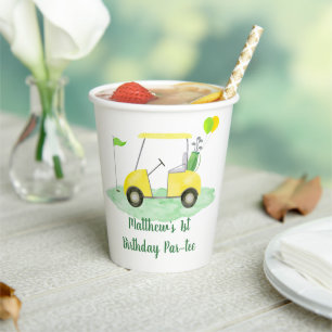 Hole In One Golf First Birthday Par-tee Paper Cups