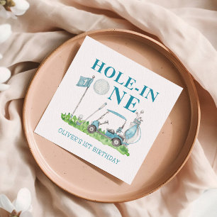 Hole In One Golf Par-tee Boy 1st Birthday Napkin