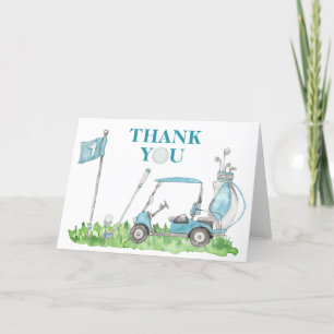 Hole In One Golf Par-tee Boy 1st Birthday Thank You Card