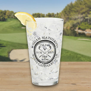 Hole in One Golf Personalised Glass