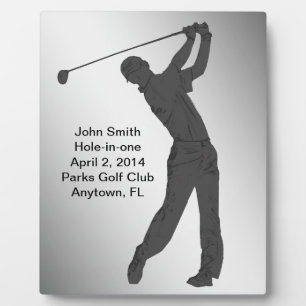 Hole-in-one Golf Swinger Customisable Plaque