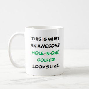 hole-in-one golfer, awesome coffee mug