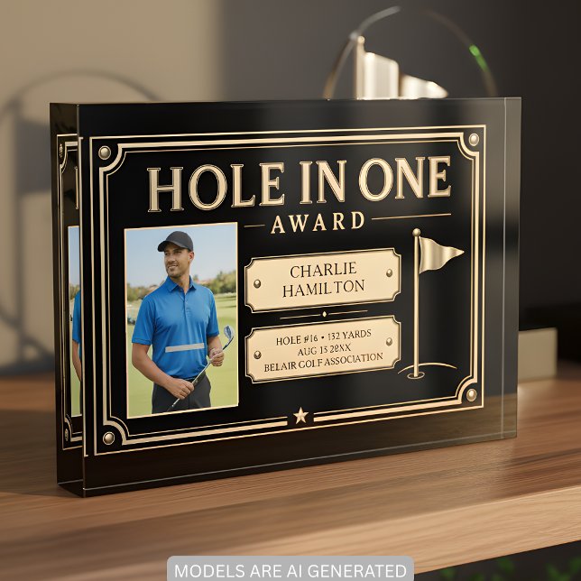 Hole In One Golfer Recognition Photo Block (Creator Uploaded)