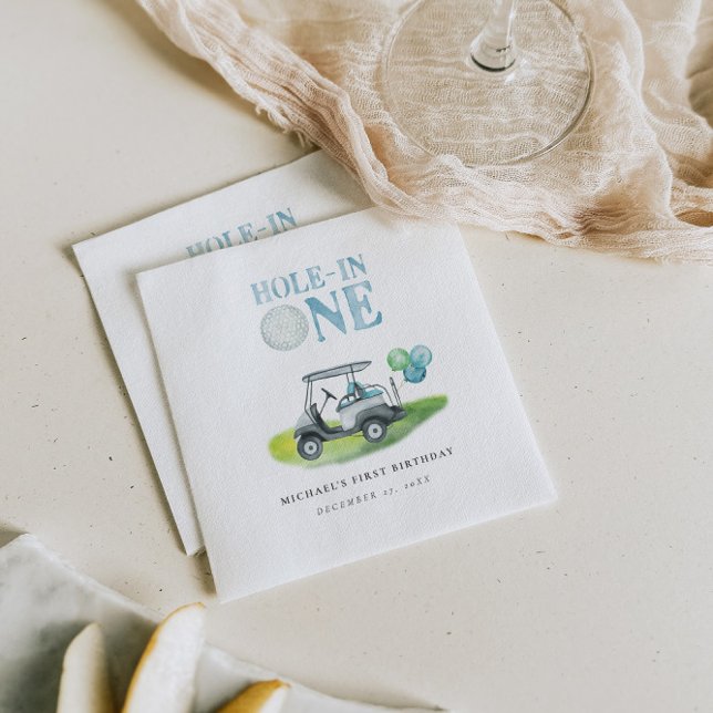Hole-In-One Mini Golf Party Napkin (Creator Uploaded)
