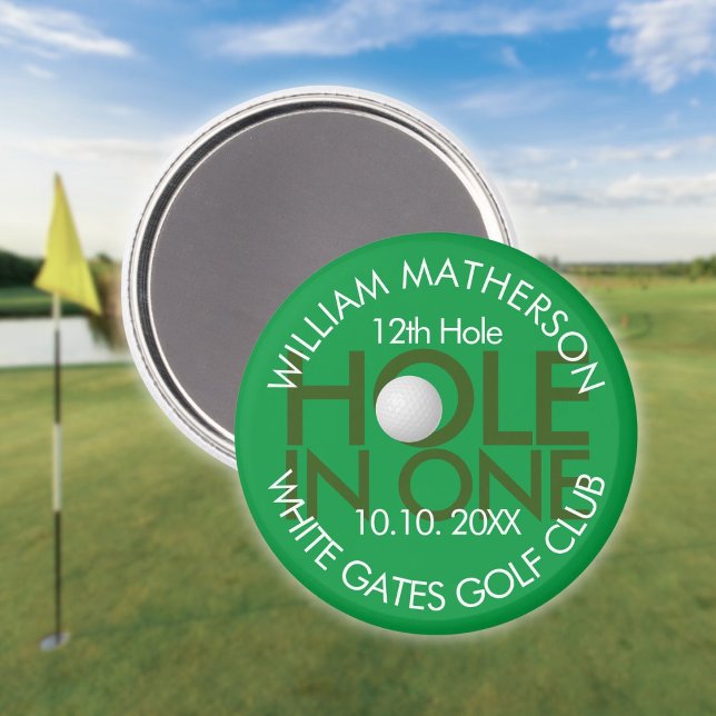 Hole in One Modern Fun Golf Magnet (Hole in One Modern Fun Golf Magnet)