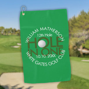 Hole in One Modern Fun Golf Towel