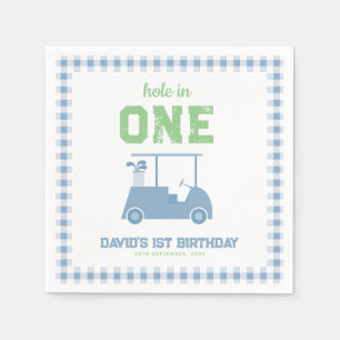 Hole in One Par Tee Boy 1st Birthday Napkin