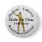 Hole In One Personalised Golf Gold and Black White