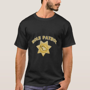 Hole Patrol Cornhole Funny Sheriff Star For A Corn T-Shirt