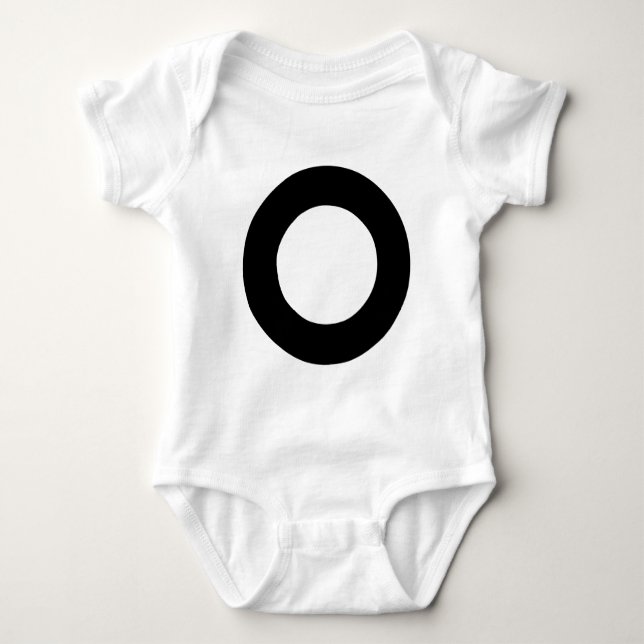 Holed Circle Baby Bodysuit (Front)