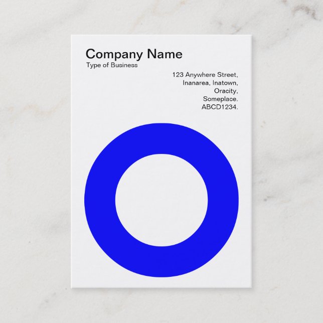 Holed Circle - Blue Business Card (Front)
