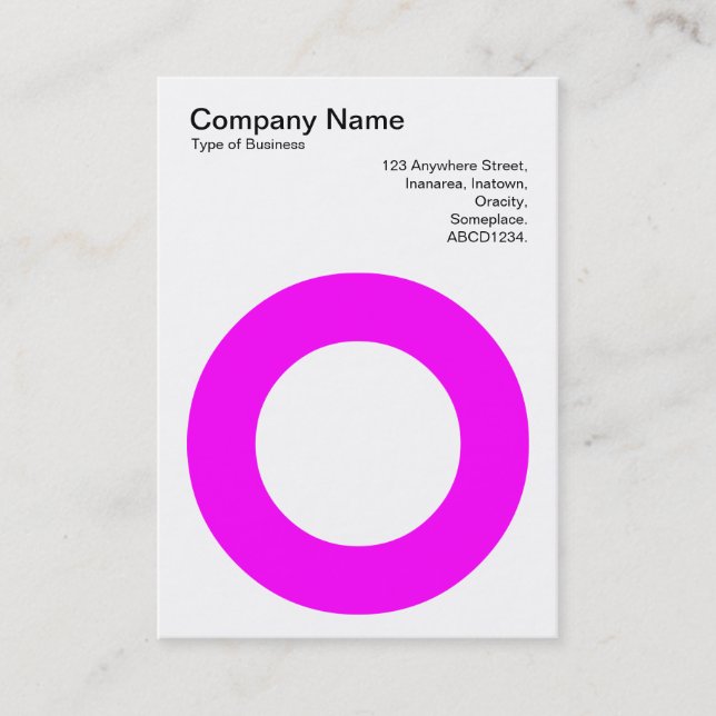 Holed Circle - Magenta Business Card (Front)