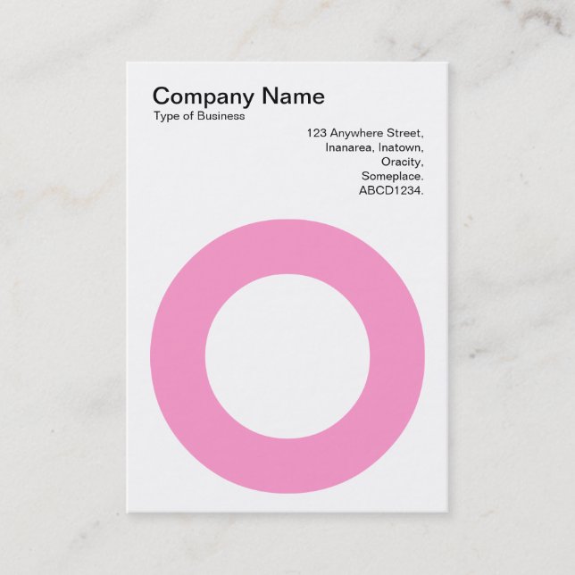 Holed Circle - Pink Business Card (Front)