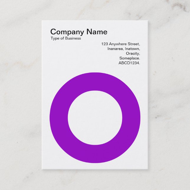 Holed Circle - Purple Business Card (Front)