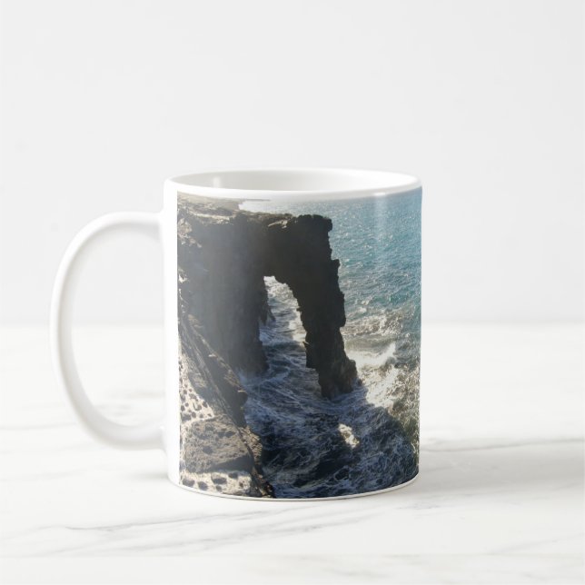 Holei Sea Arch Hawaii Volcanoes National Park Mug (Left)