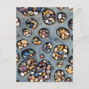 Holes filled with pebbles, CA Postcard