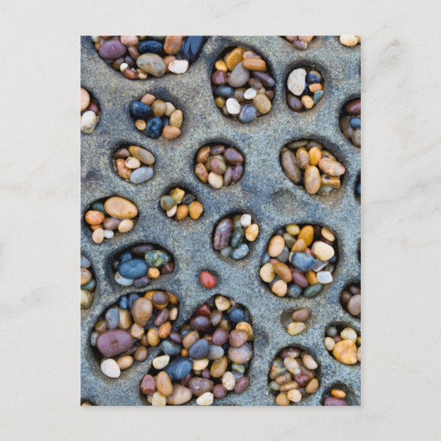 Holes filled with pebbles, CA Postcard (Front)