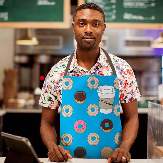 Holey Doughnuts Custom Coffee Cup Apron (Creator Uploaded)
