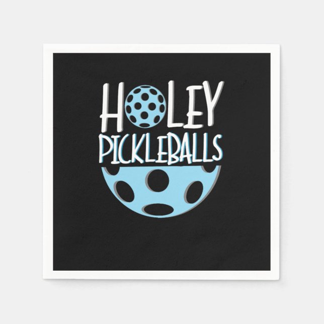 Holey Pickleball Paddle Sports Net Racquet Crossco Napkin (Front)