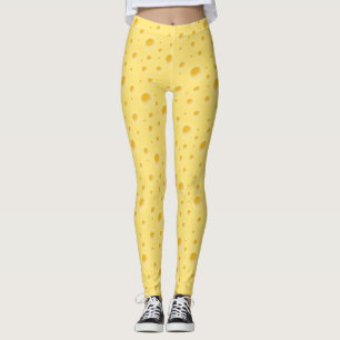 Holey Swiss Cheese Whimsical Pale Yellow Leggings