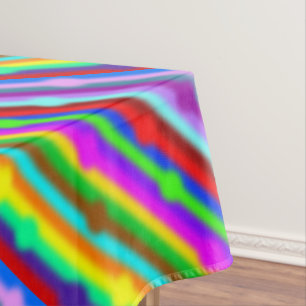 HOLI coloured Stripes dots soft pattern + your ide Tablecloth