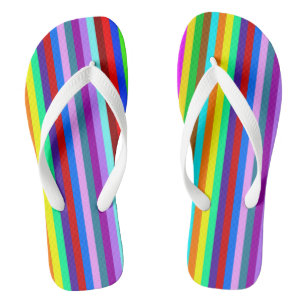 HOLI coloured Stripes pattern + your ideas Thongs