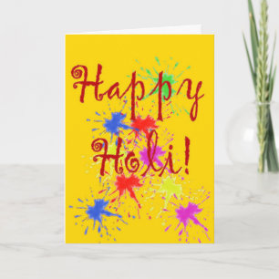 Holi festival of colours card